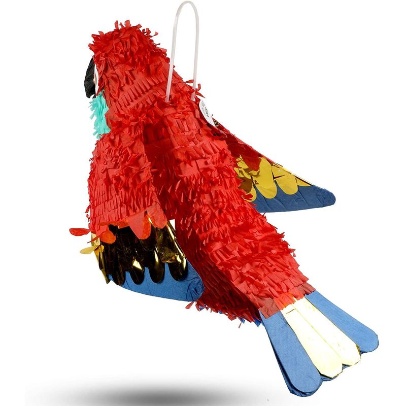 Small Parrot Pinata for Pirate Birthday Party (14.5 x 14 x 6 In)