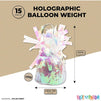 Holographic Balloon Weights for Birthday Party Decor (6 oz, 4.5 In, 15 Pack)