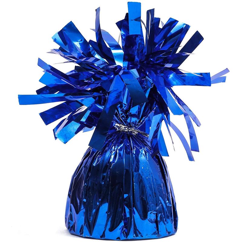 Blue Balloon Weights for Birthday Party Decorations (6 oz, 4.5 In, 15 Pack)