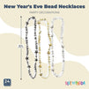 Happy New Year's Eve Beaded Necklaces for NYE Party Favors or Table Decor (32 In, 36 Pack)