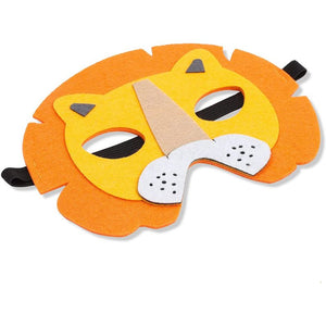 Felt Animal Masks for Jungle Birthday Party Favors (7 x 7.2 Inches, 12 Pack)