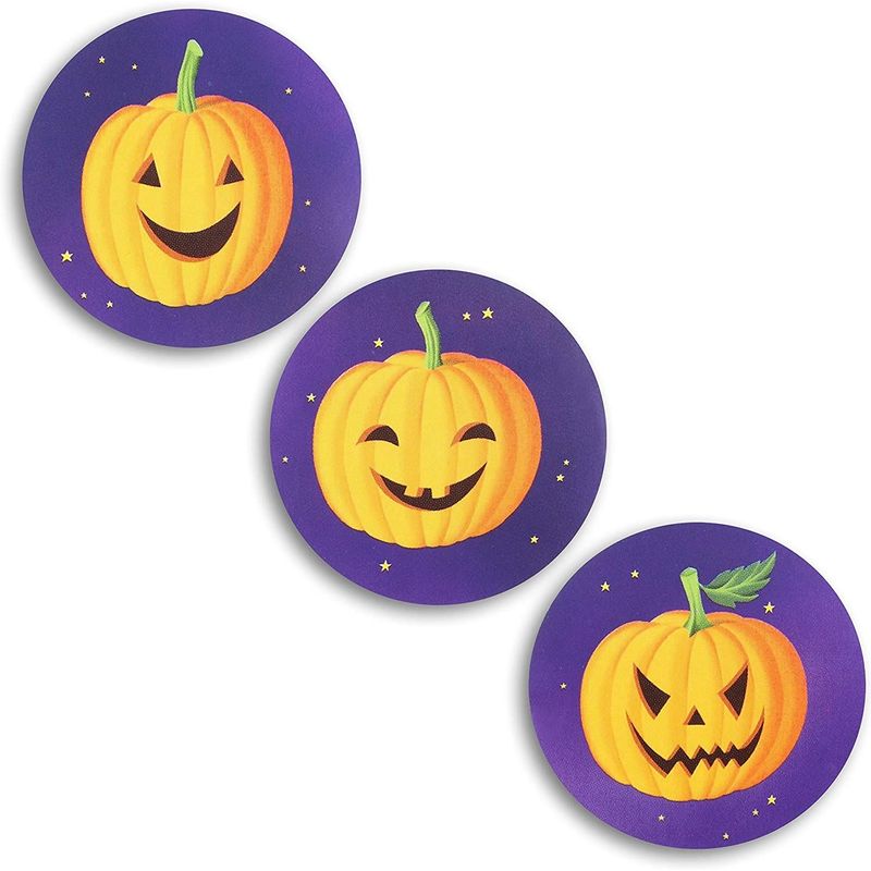 Pumpkin Face Halloween Stickers and Party Favors (1.5 in, 1000 Count)