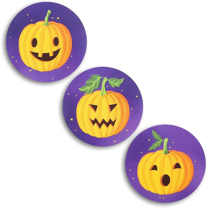 Pumpkin Face Halloween Stickers and Party Favors (1.5 in, 1000 Count)