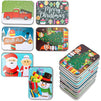 Metal Gift Card Tin Boxes and Lids for Christmas Presents (4.5 x 3.3 In, 6 Pack)