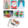 Metal Gift Card Tin Boxes with Lids for Christmas Presents (4.5 x 3.3 In, 6 Pack)