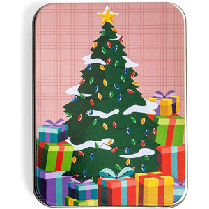 Metal Gift Card Tin Boxes with Lids for Christmas Presents (4.5 x 3.3 In, 6 Pack)