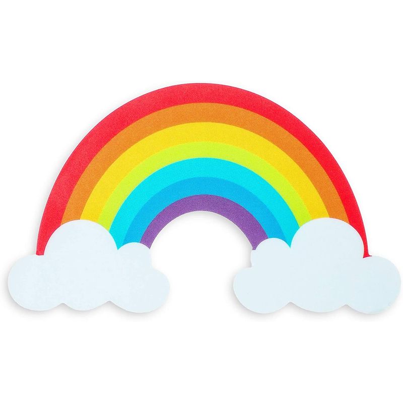 Colorful Rainbow Waterproof Decal, Vinyl Sticker (3.5 x 2 in, 36 Pack)