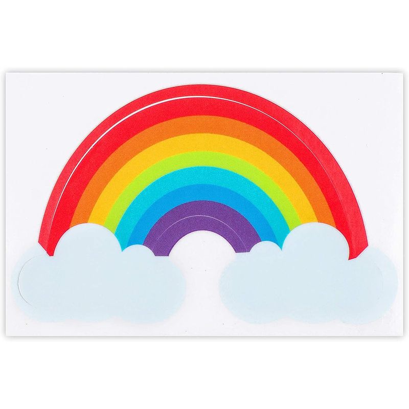 Colorful Rainbow Waterproof Decal, Vinyl Sticker (3.5 x 2 in, 36 Pack)