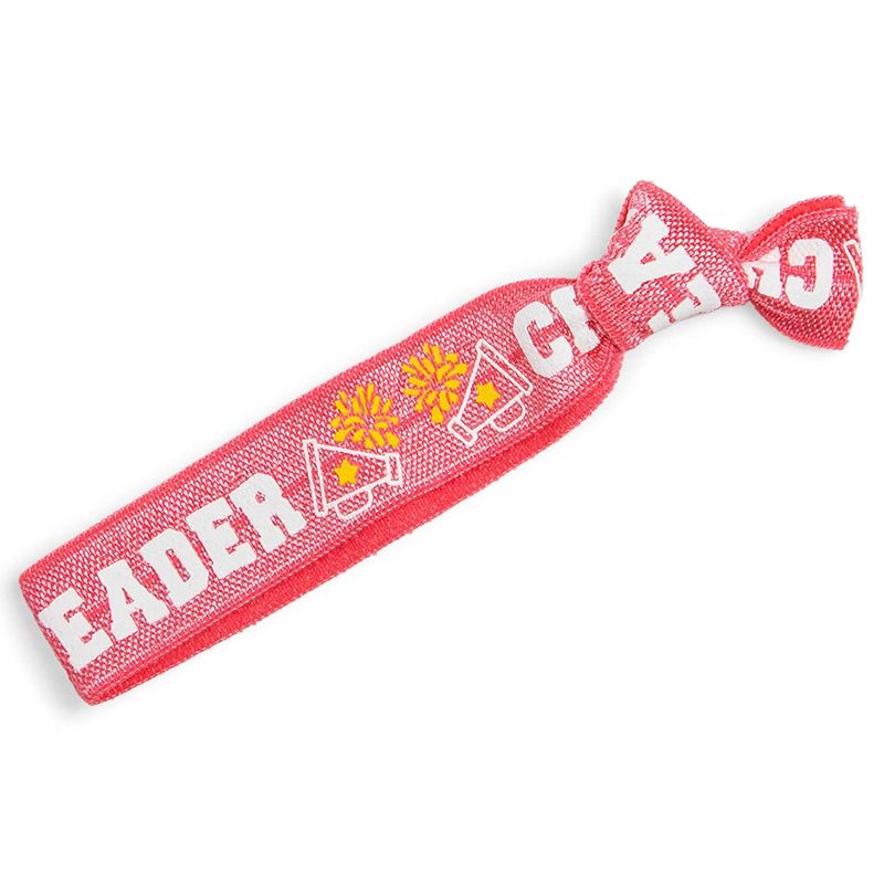 Cheerleader Hair Ties or Bracelets, Cheer Accessories (Pink, 50 Pack)