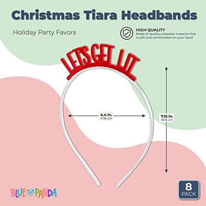 Holiday Headbands for Christmas, Party Favor Set (8 Pack)