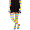 Rainbow Knee High Socks and Fingerless Gloves for Girls (One Size, 2 Pieces)