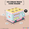 Ice Cream Party Decoration, Truck Stand Cone Holders (7 x 5 x 4.5 in, 12 Pack)