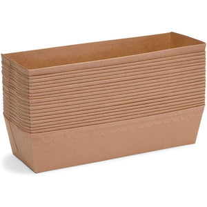 Paper Loaf Pans for Baking Bread, Brown Kraft (9.5 x 3.5 x 2 In, 30 Pack)
