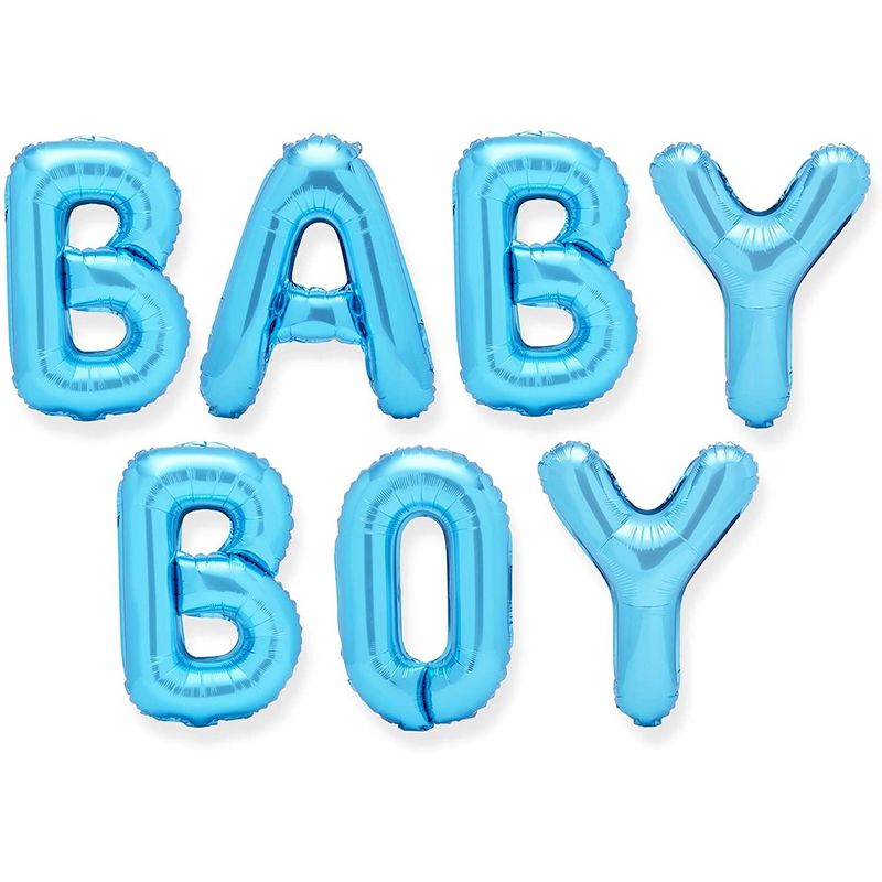 Baby Boy Balloons, Baby Shower Decorations (Blue, 43 Pieces)