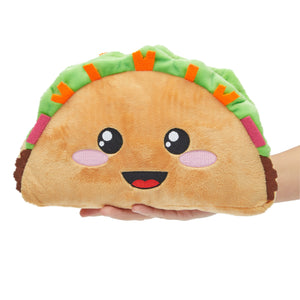 Smiley Soft Taco Stuffed Animal, Comfort Food Plush Toys for Gifts, Collectibles (Brown, 10 In)