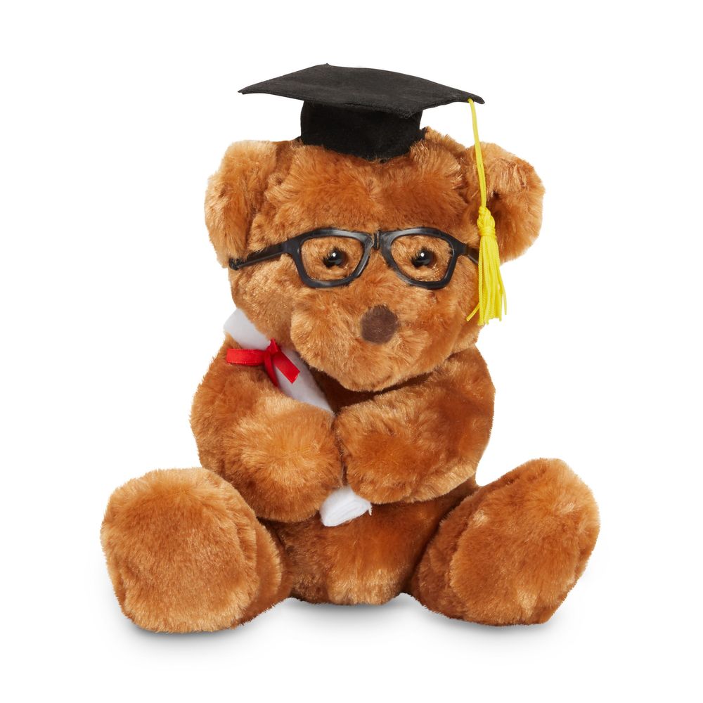 Graduation Gift Stuffed Animal, Louie The Teddy Bear Plush with Diploma