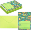 Green Dinosaur Party Invitations, You're Invited (5 x 7 In, 36 Pack)