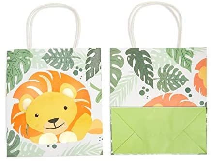 Small Lion Party Favors Bags for Jungle Safari Birthday Decorations (15 Pack)