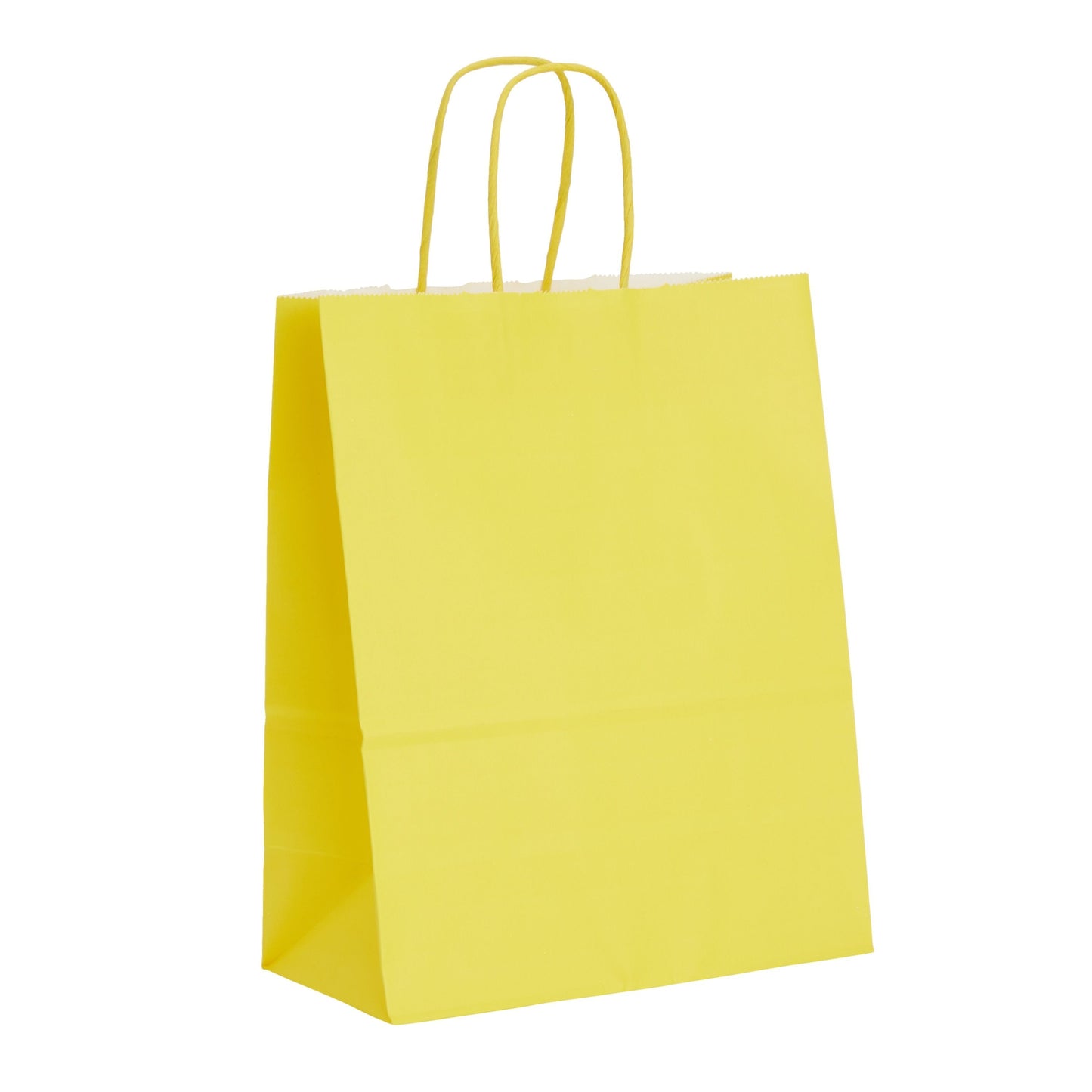 25-Pack Yellow Gift Bags with Handles, 8x4x10-Inch Paper Goodie Bags for Party Favors and Treats, Birthday Party Supplies