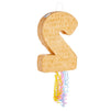 Pull String Number 2 Ice Cream Pinata for Two Sweet Birthday Decorations (16.5 x 11.5 x 3 In)