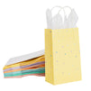 36 Pack Small Polka Dot Rainbow Gift Bags with Handles and White Tissue Paper for Birthdays, 6 Pastel Colors (9 x 6 x 3 In)