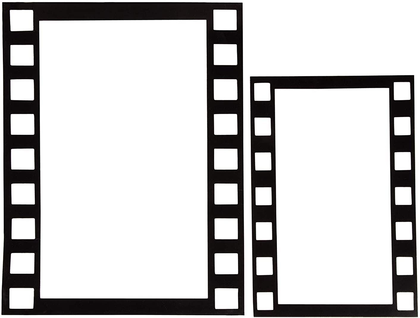 4-Pack Hollywood Movie Filmstrip Photo Booth Party Props, 2 Large and 2 Small Handheld Border Frames