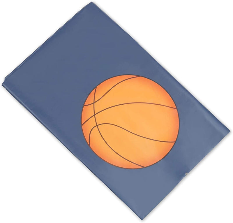 Basketball Plastic Table Cloths, Sports Themed Party Supplies (54x108 in, 3 Pack)
