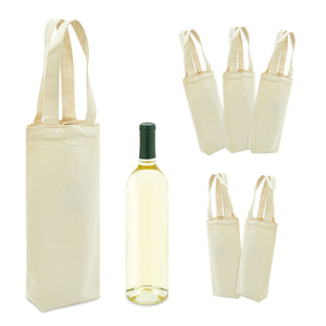 Canvas Wine Bags with Handle (6 Pack)