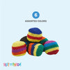 Crochet Knitted Sacks, Footbag Kick Balls, Assorted Colors (6 Pack)