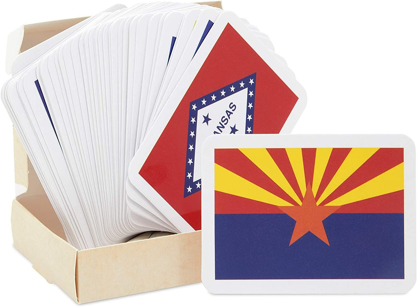 50 US States and Capitals Flash Cards for Kids (2.5 x 3.5 In)