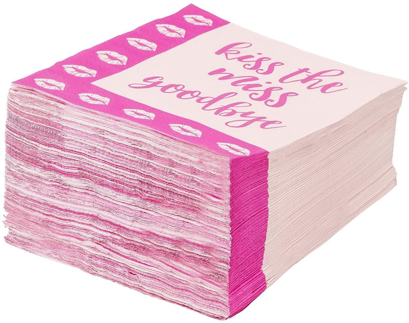 Cocktail Napkins - 150-Pack Bachelorette Party Supplies, Disposable Luncheon Paper Napkins, 3-Ply, Unfolded 13 x 13 inches, Folded 6.5 x 6.5 Inches