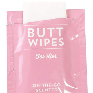 Butt Wipes for Women Individually Wrapped Flushable Wet Wipes, Aloe Vera Scented (100 Pack)