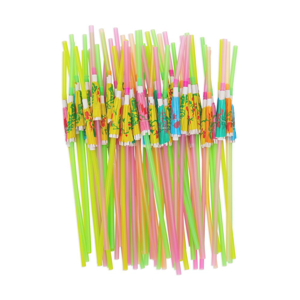 Disposable Drinking Straws, Flamingo Pineapple Umbrella Plastic Straws,  Bendable Straws For Beach Party, Hawaiian Party, Bars, Restaurants  Decorations - Temu