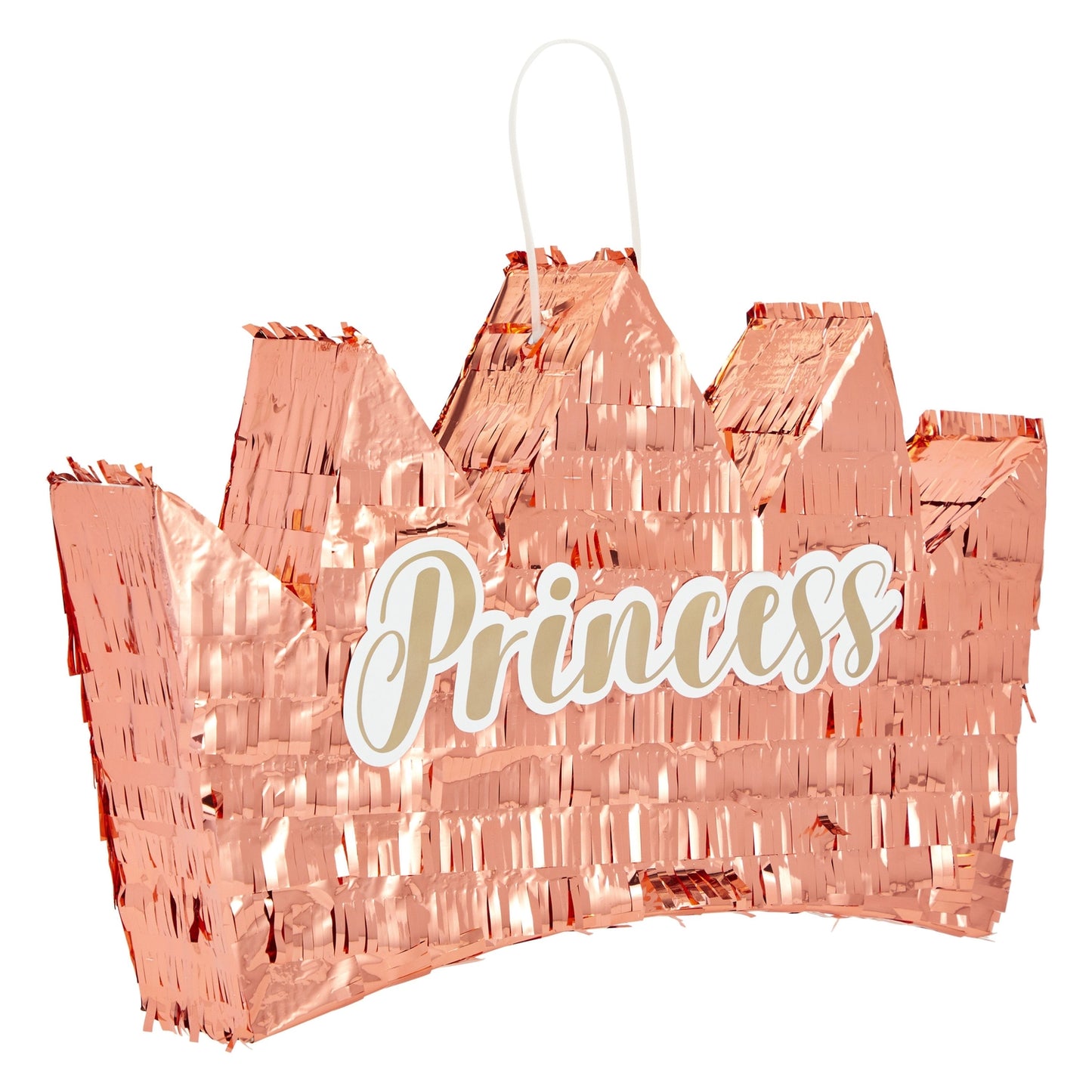 Rose Gold Princess Crown Pinata for Girls Birthday Party Decorations (Small, 14.8 x 3.0 x 10.3 In)