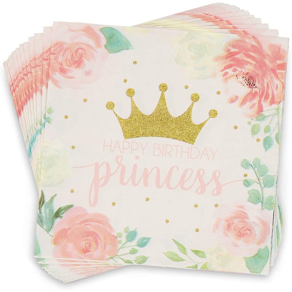 Princess Birthday Party Decorations Set, Banner, Dinnerware, Hats (24 Guests)