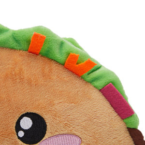 Smiley Soft Taco Stuffed Animal, Comfort Food Plush Toys for Gifts, Collectibles (Brown, 10 In)
