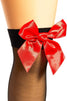 Women's Thigh-High Stockings, Hearts and Bow Sheer Pantyhose (One Size, 2 Pairs)