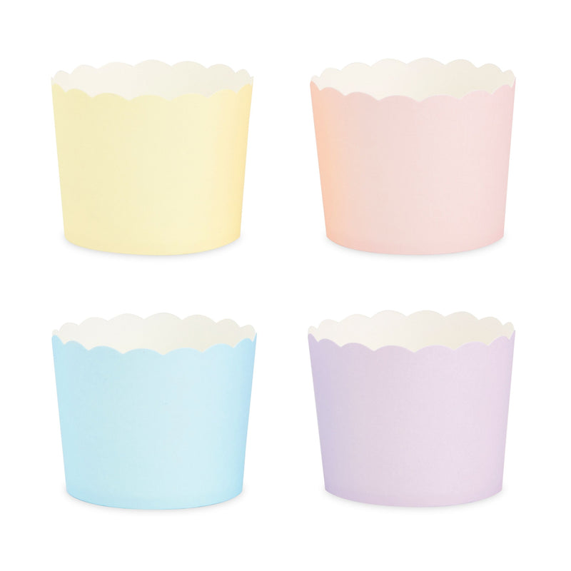 48 Pack Pastel Cupcake Liners Wrappers, Rainbow Color Muffin Paper Baking Cup for Birthday Party