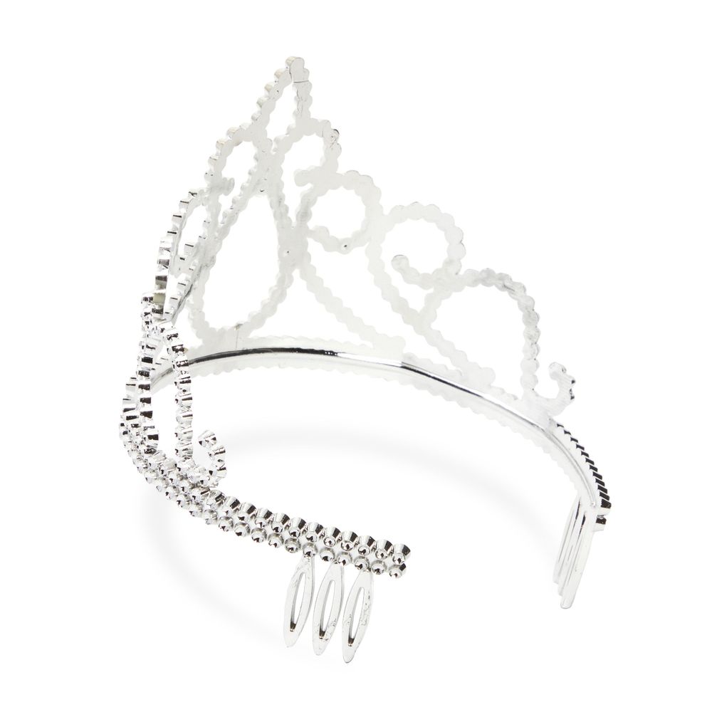 Princess Tiara Crowns for Girls and Birthday Party Dress-Up (Silver, 12 Pack)