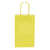 25-Pack Yellow Gift Bags with Handles, 5.5x3.2x9-Inch Paper Goodie Bags for Party Favors and Treats, Birthday Party Supplies