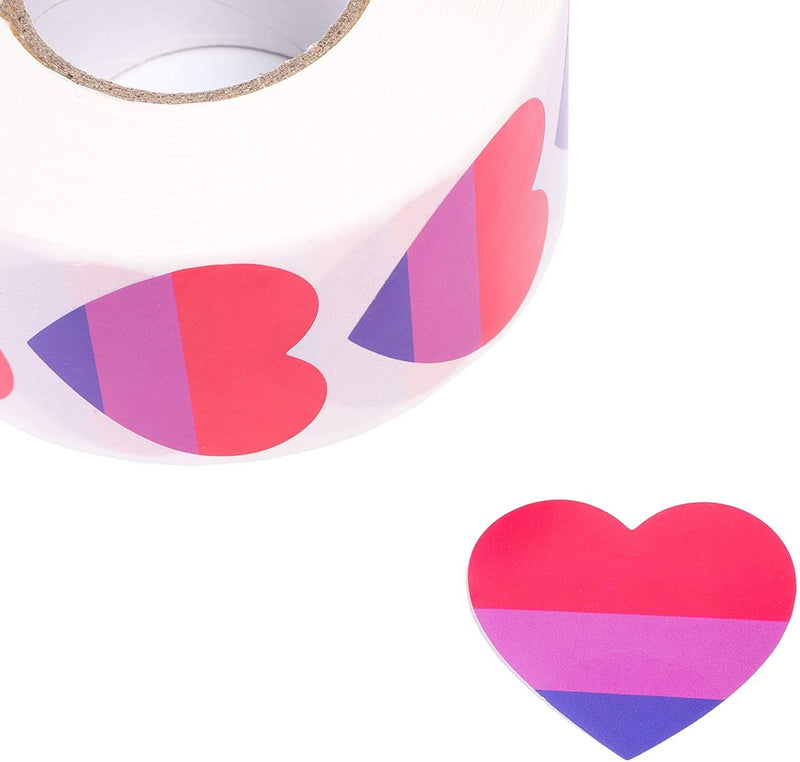Blue Panda Bisexual Pride Self Adhesive Sticker Roll (1.5 in., 1000 Pack)