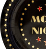 Black Paper Plates Movie Night Party Decorations (9 Inches, 48 Pack)