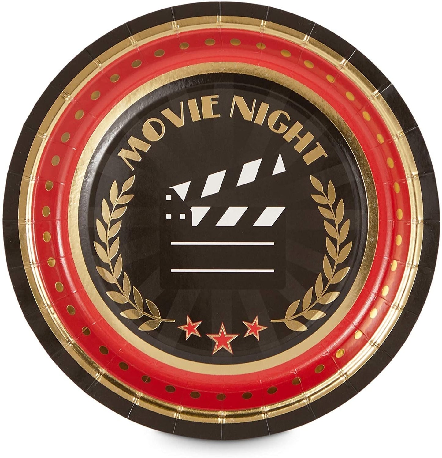 Paper Plates Movie Night Party Decorations (7 Inches, 48 Pack)