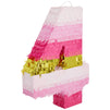Number 4 Pinata, Pink and Gold Foil for Girls 4th Birthday Party Decorations (Small, 16.5 x 11 Inches)