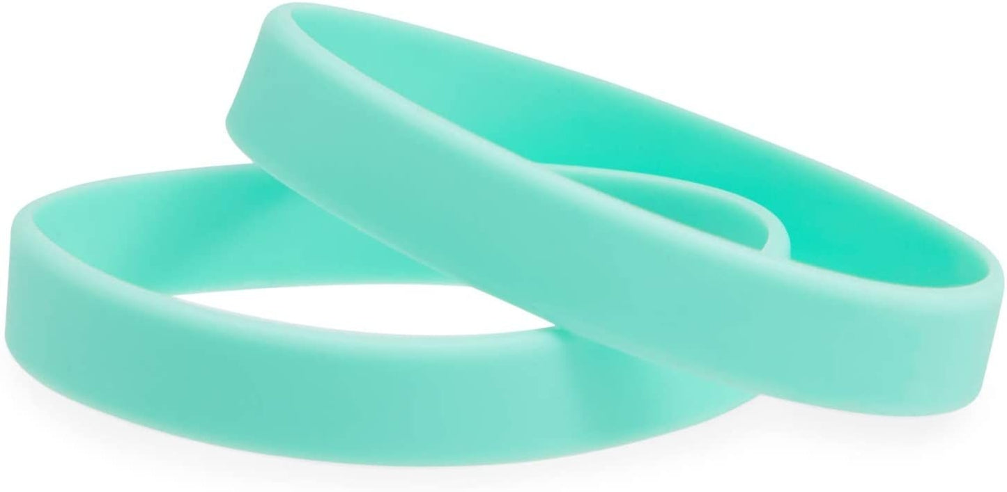 Blue Panda Pastel Silicone Bracelets, Kids Party Favors (0.45 x 2.5 in, 6 Colors, 48 Pack)