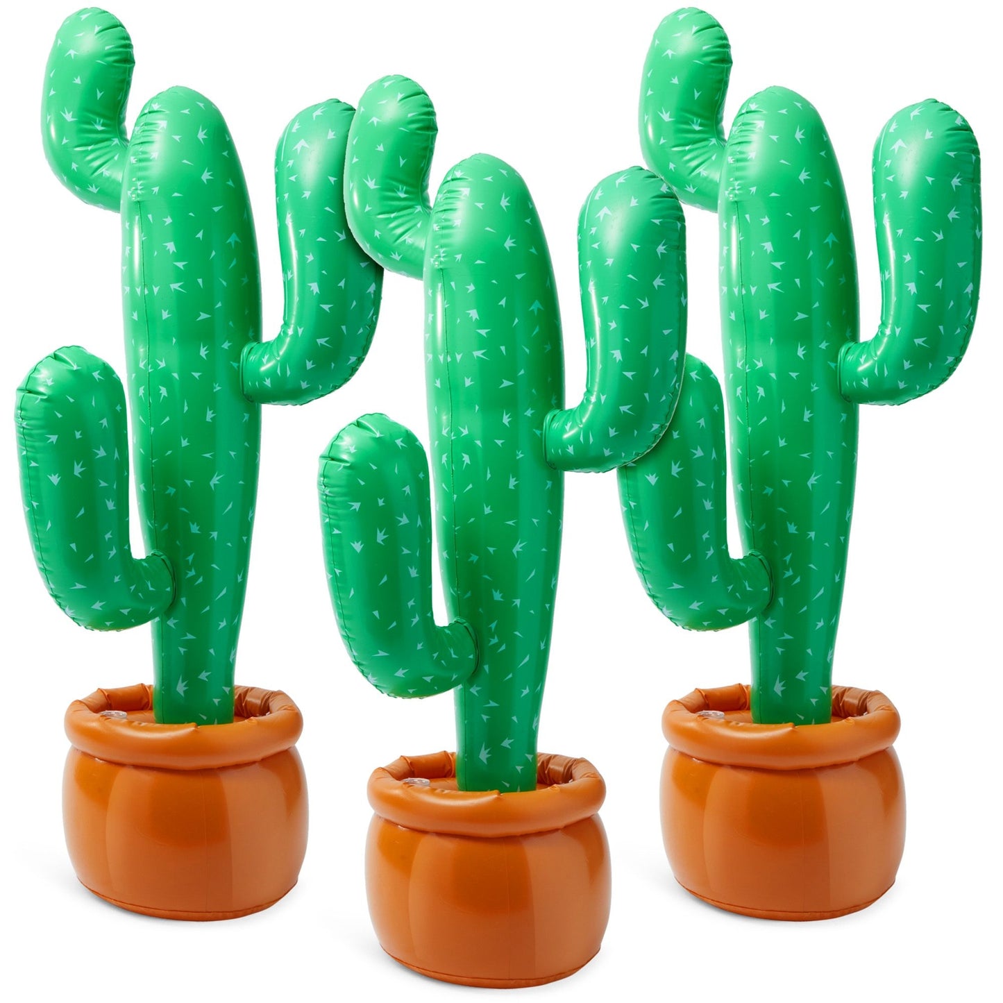 3 Pack 35 Inch Inflatable Cactus Set for Mexican Fiesta Party Decorations, Cinco de Mayo Supplies