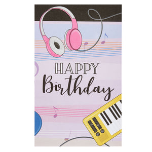 36 Pack Happy Birthday Music Party Favor Bags for Goodies, Gifts, Treats (Pink, 6 x 3 x 9 In)