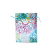 Small Blue Coral Organza Drawstring Party Favor Gift Bags for Jewelry (3.5 x 4.7 In, 120 Pack)