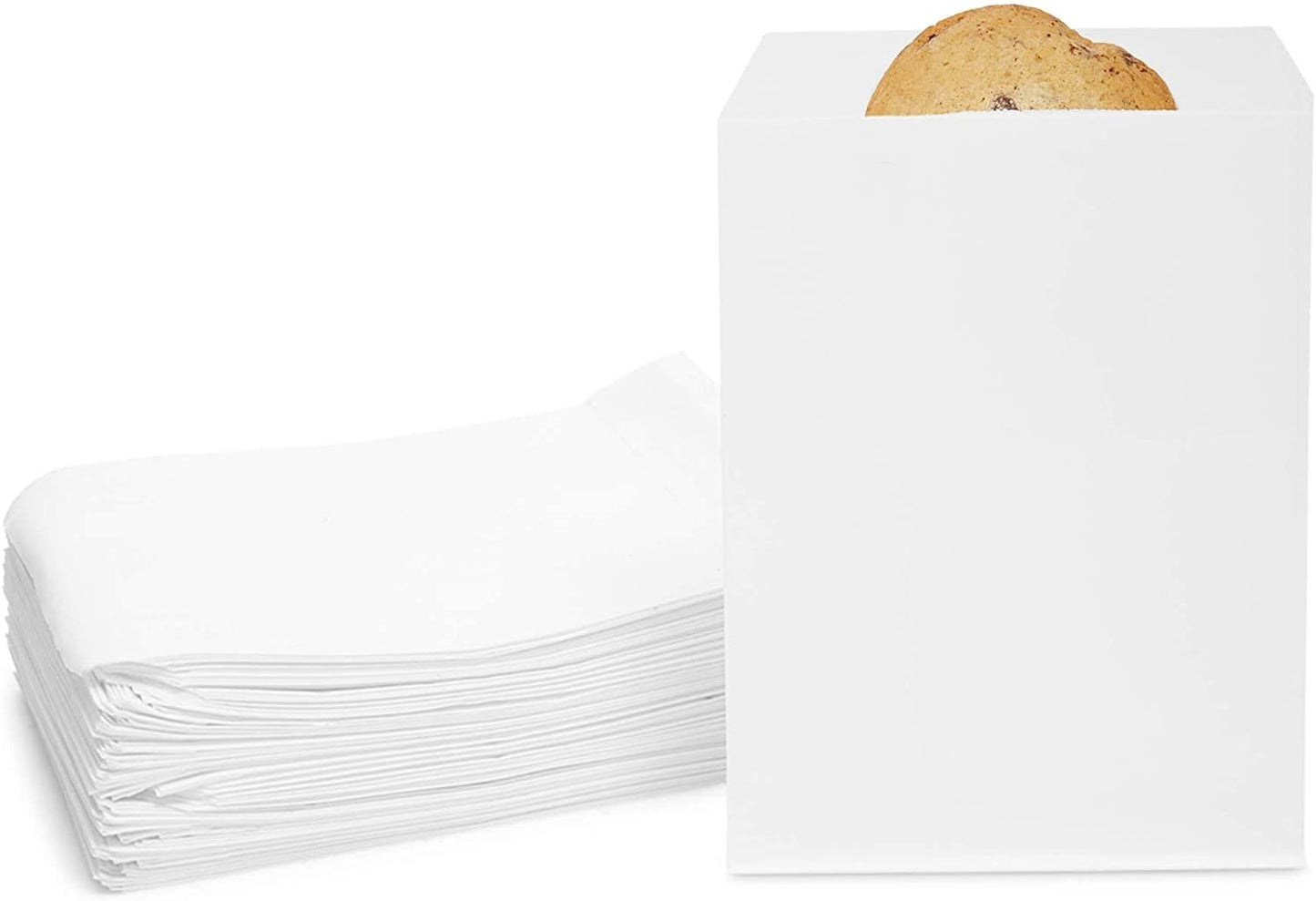 Greaseproof Paper Bags (White, 7.5 x 5 In, 200 Pack)