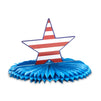 4th of July Party Centerpiece, Paper Honeycomb Decorations (3 Pack)
